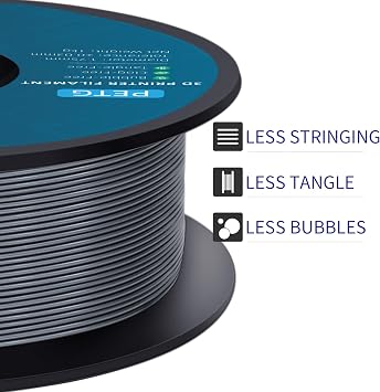 Geeetech PETG Filament 1.75 mm 1 kg Spool for 3 D Printers Silver