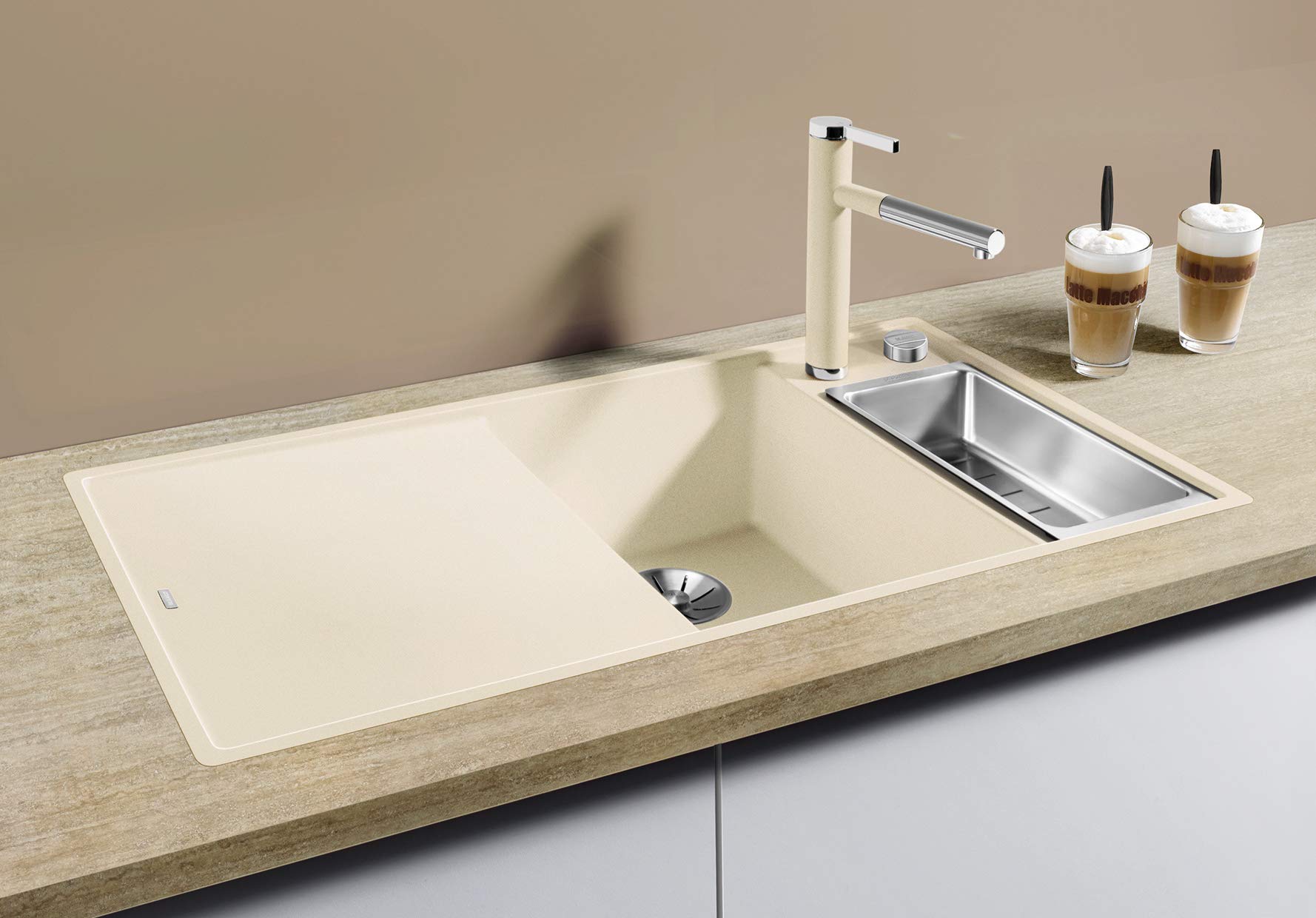 Blanco 524669 | Fregadero de cocina de granito AXIA III 6 S-F | Color : Antracita