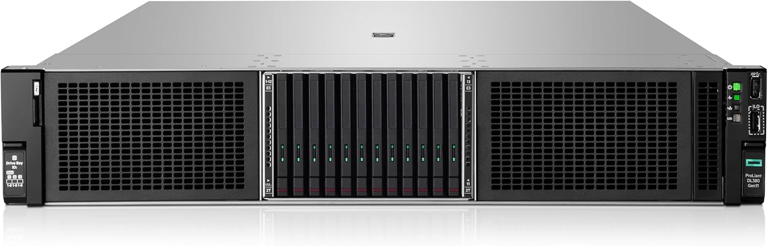 Hewlett Packard Enterprise ProLiant DL380 Gen11 Rack Server w/one Intel Xeon Gold 6530 Processor, 2.1GHz, 32c 1P 2x32GB-R 8SFF MR416i-o 2x960GB SSD 2x1000W PS (HPE Smart Choice P83314-005)