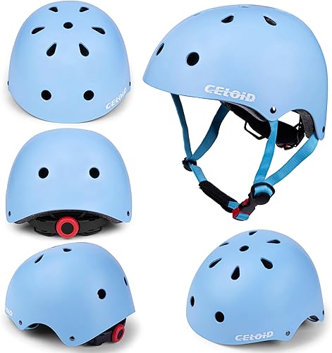 Miniatura 103 de Casco de bicicleta para niños, cascos de patineta para niños de 2 a 3 a 5 a 8 a 14 años, ajustable, multideporte, bicicleta, patinaje, fútbol, Negro