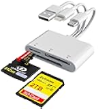 XD Card Reader, SD Card Reader for iPhone, 3-in-1 SD/TF/XD Card Adapter with Lightning/USB-C/USB-A for iPhone 16/15/14/13, iPad, PC, Android - Olympus xd Picture Card Reader Compatible, exFAT Support