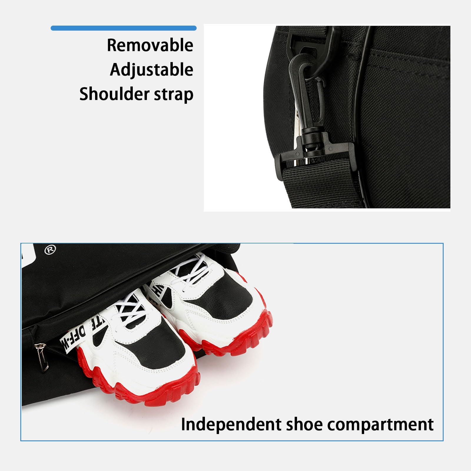 Borsa per Racchette da Badminton,Borsa da Badminton per Esterni,Borsa Sportiva da Badminton,Scomparto per Scarpe Ventilato Separato,per Racchette da 3-6 Racchette da Badminton