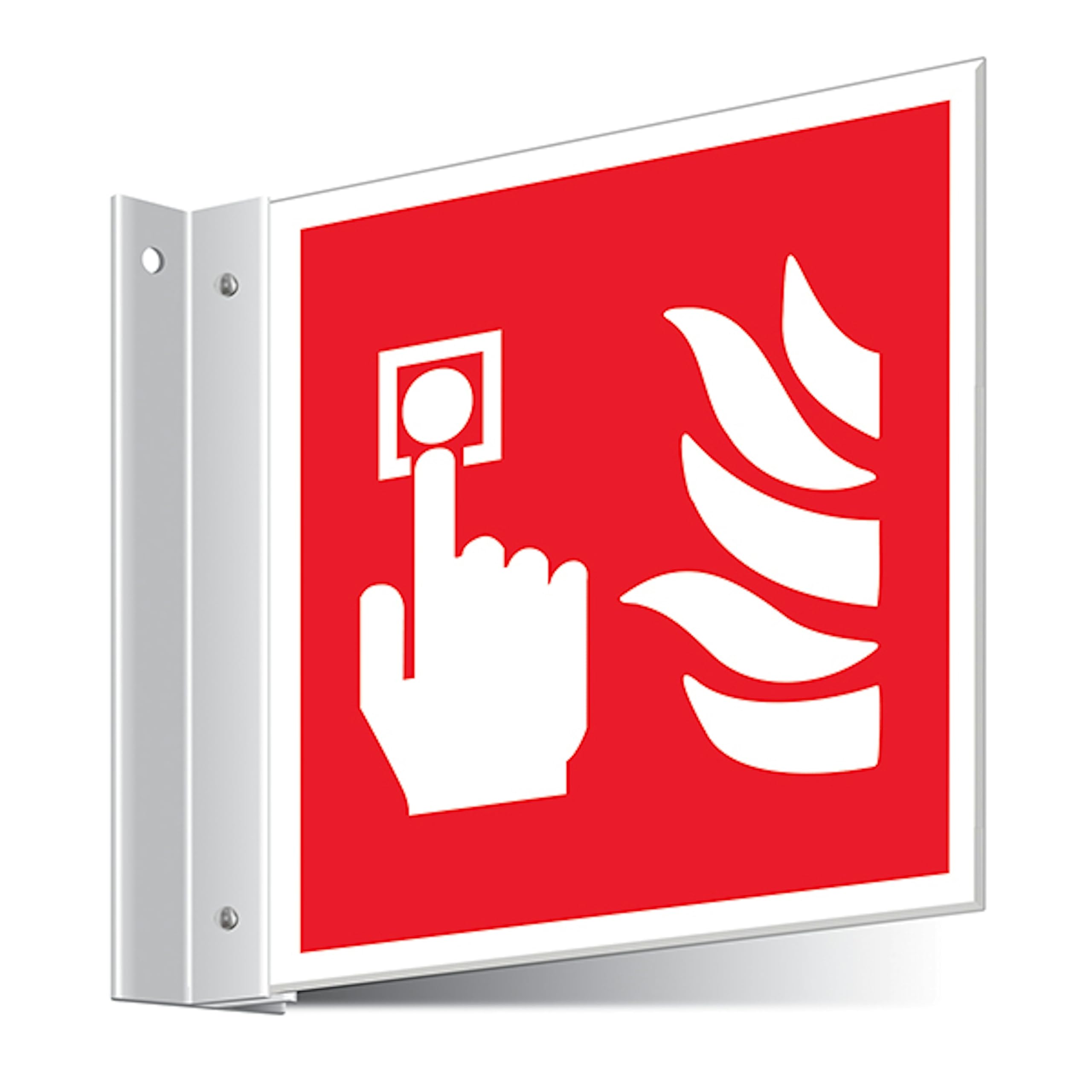 V Safety Fire Alarm Call Point Corridor Sign 150 x 150 mm - 3mm Indoor Palboard Safety Sign