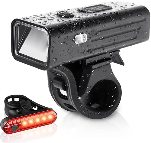 Luces de bicicleta recargables de 2500 lúmenes, luces de bicicleta ultra brillantes para conducción nocturna, 4+4 modos de luz, faros de bicicleta y
