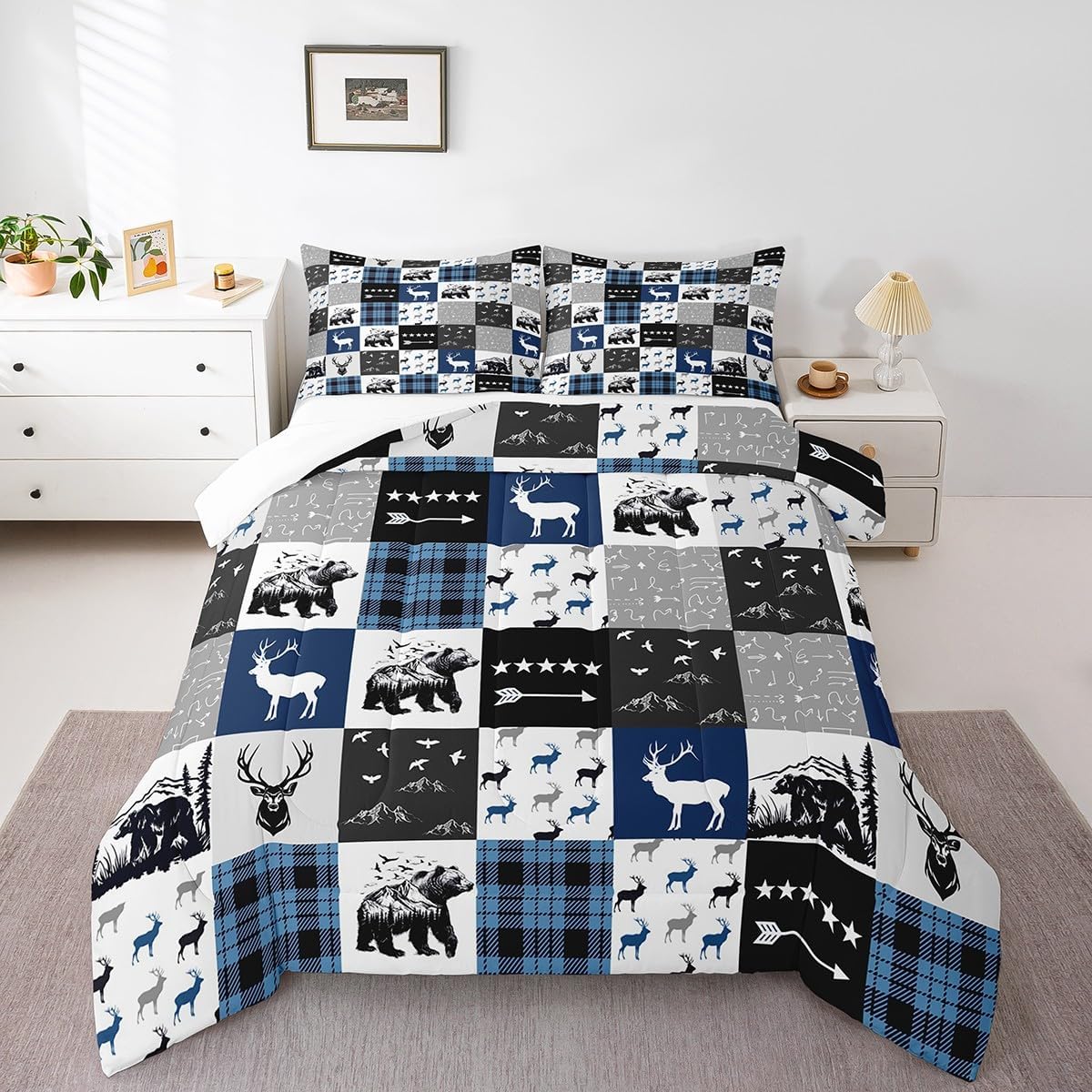 Castle Fairy Volleyball Full Size Comforter Set,Sports Games Bedding Set for Adults Teens,Children Blue Watercolor Comforter Luxury Volleyball Sports Quilt Set Room Decor 3Pcs