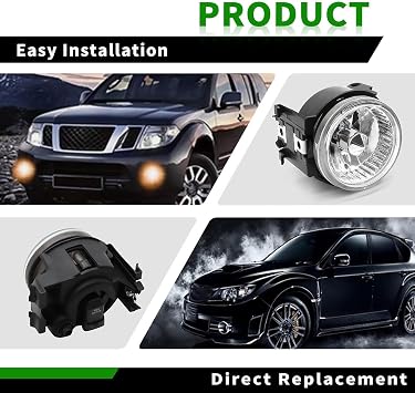 Pair Fog Light Assembly Compatible with Impreza 2011-2014/ Legacy 2008-2009/ WRX STI 2013-2014 Front Right & Left Fog Lamp Driver and Passenger Side 84501AG120 84501AG130