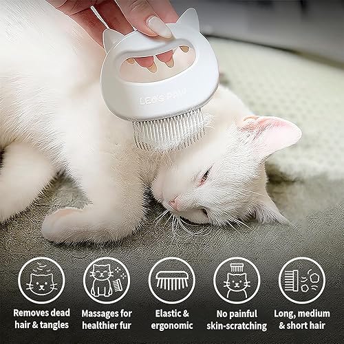 Miniatura 15 de Leo's Paw El peine de masaje original para depilación de mascotas, cepillo suave para quitar pelo de mascotas, herramienta de desenmascaramiento