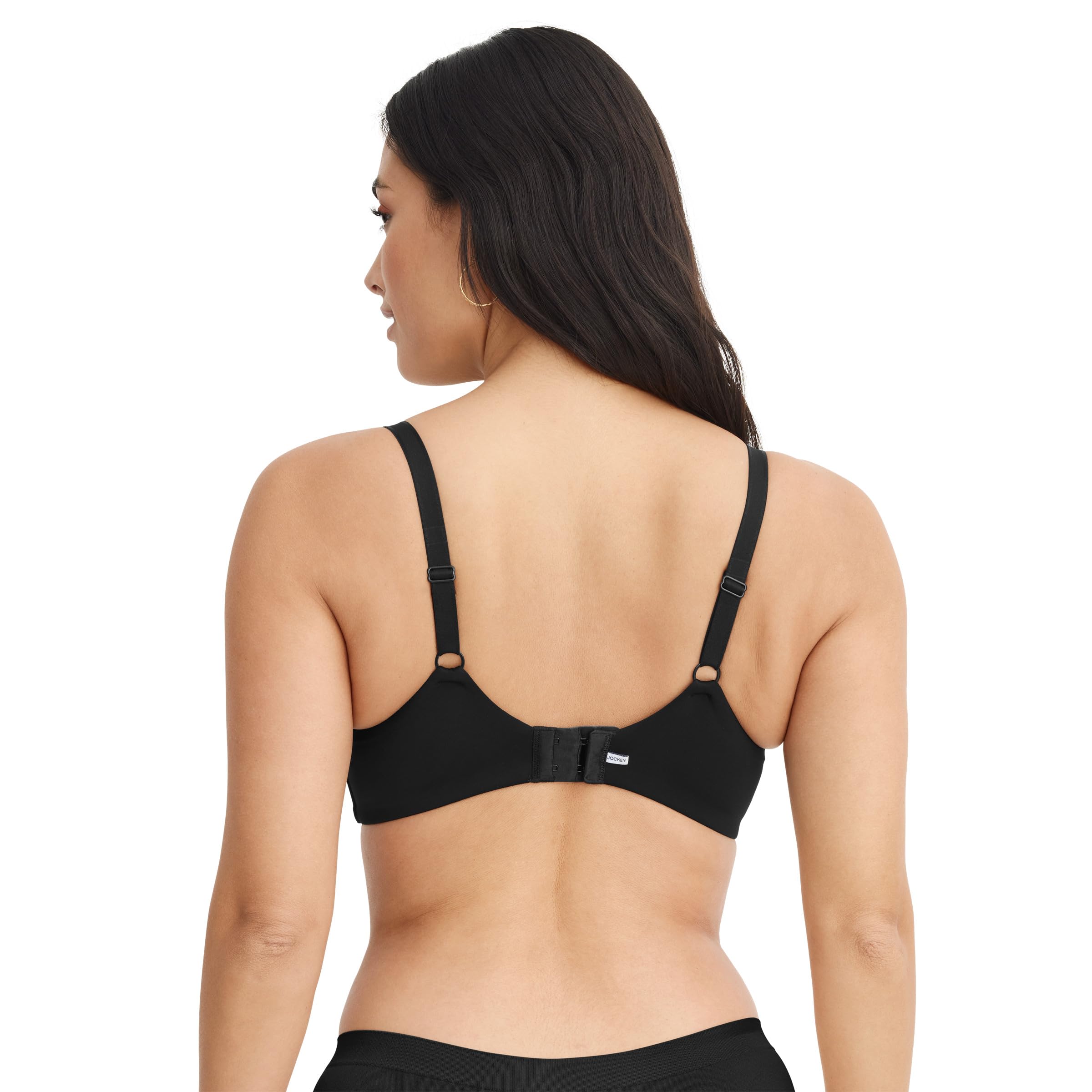 Jockey Reggiseno da donna liscio ed elegante, in microfibra, copertura completa, senza ferretto