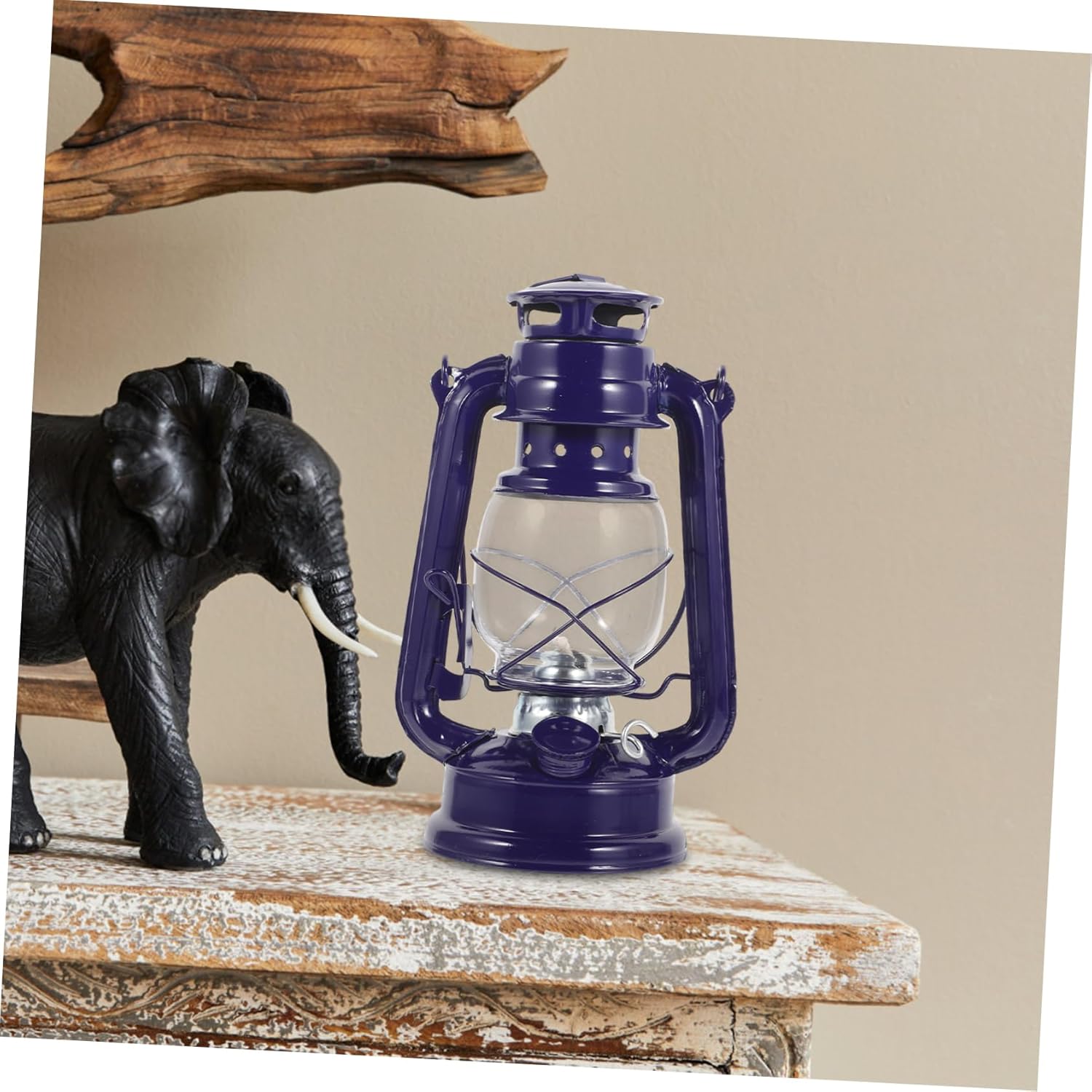 BESPORTBLE Retro Kerosene Lamp Vintage Glass Oil Lantern Decorative Home Accessory for Indoor Use Unique Rustic Design for Camping and Tabletop Lighting