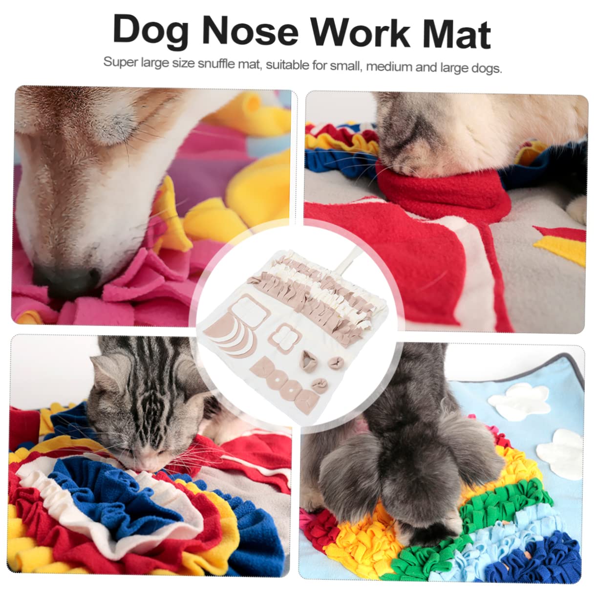 Kisangel Tapis de Fouille pour Chien, Tapis D’Alimentation Lent en Peluche, Lavable, pour Activités Intérieures et Stimulation de L’odorat