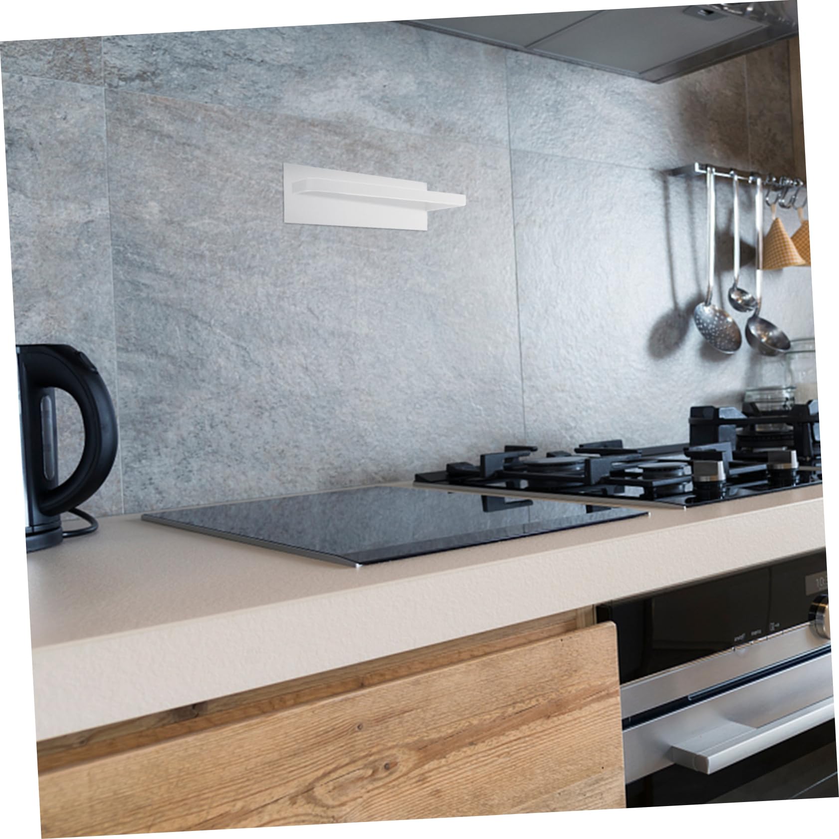 Portarotolo Magnetico in Ferro Bianco, Rack da Cucina | Supporto Adesivo senza Foratura, Organizzatore Parete per Asciugamani e Carta, Design Semplice