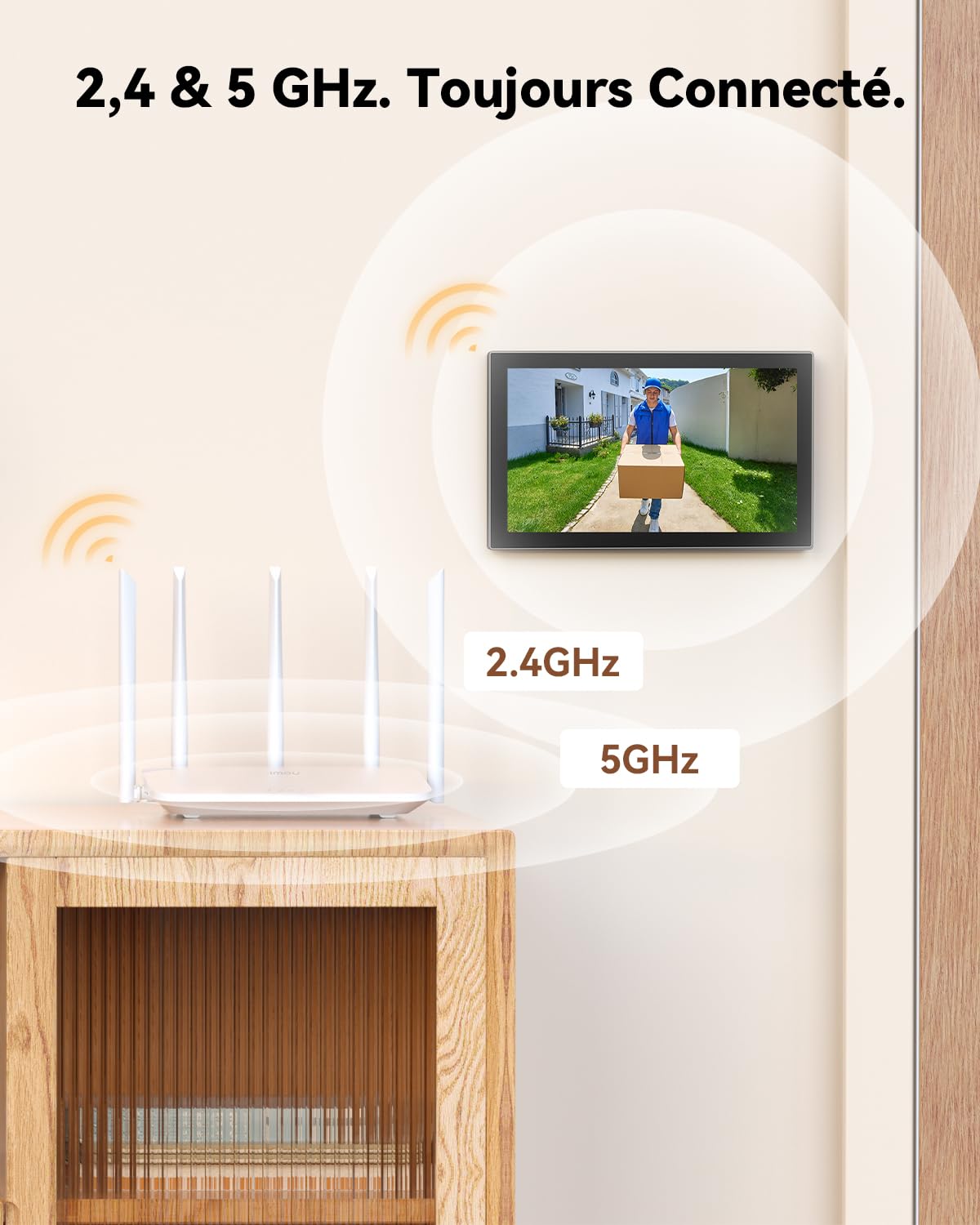 Imou 3K Visiophone Connecté Interphone Vidéo 2 Fils, 7'' Écran Tactile,IP65 | WiFi 2,4/5GHz, Détection Personne/Véhicule, Déverrouillage par Code/Carte/APP/Moniteur, Audio Bidirectionnel, Vision Nocturne