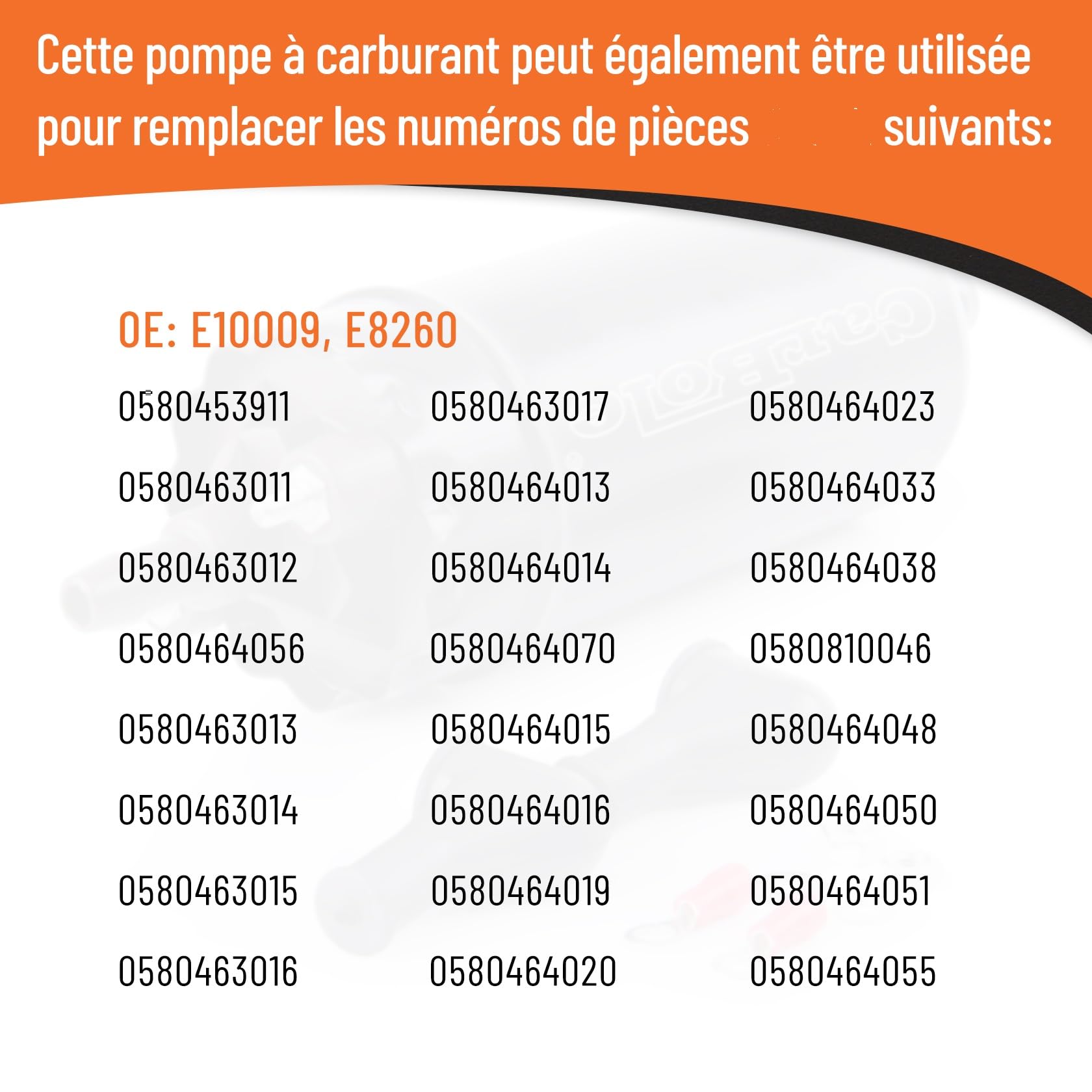 CarBole 12V Pompe à Essence Haute Pression 125 PSI, 250 BHP, Noir | Avec Siège Amortisseur, Pompe à Essence Haute Pression Pour Essence, Diesel, Remplacement de Plusieurs Numéros de Pièces