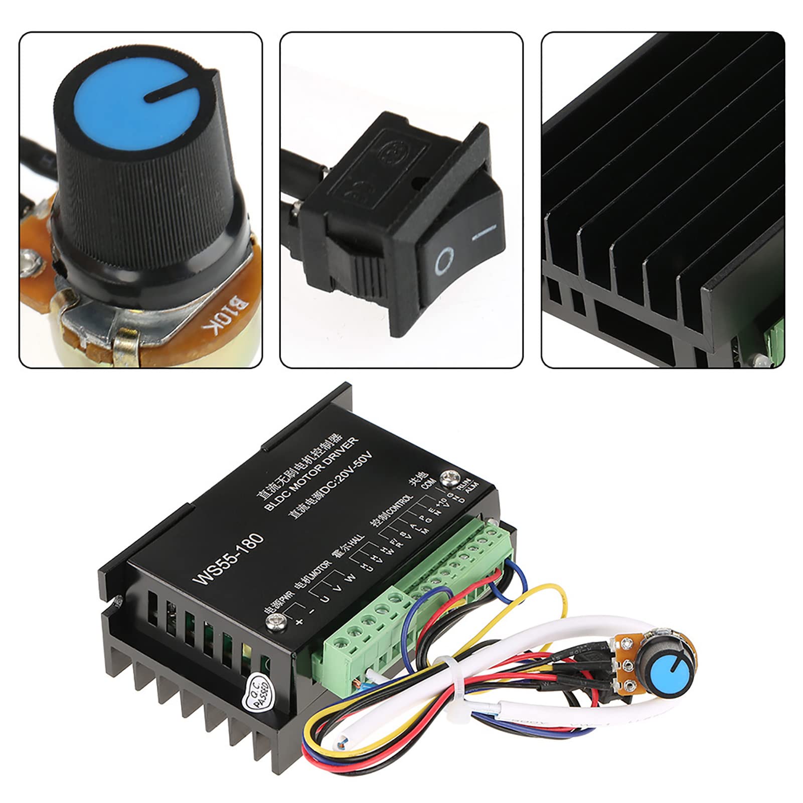 Controller Driver Motore Bldc Ws55 180 Senza Sensori Hall 240 Volt Azionamento Mandrino Cnc Per Applicazioni Su Utensili Elettrici Rettificatrici E Ventilatori