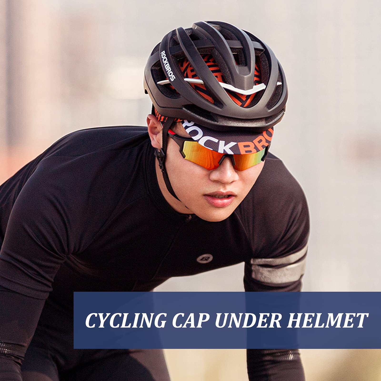 ROCKBROS Gorra de Ciclismo Bajo Casco Secado Rápido para Deportes al Aire Libre, Unisex
