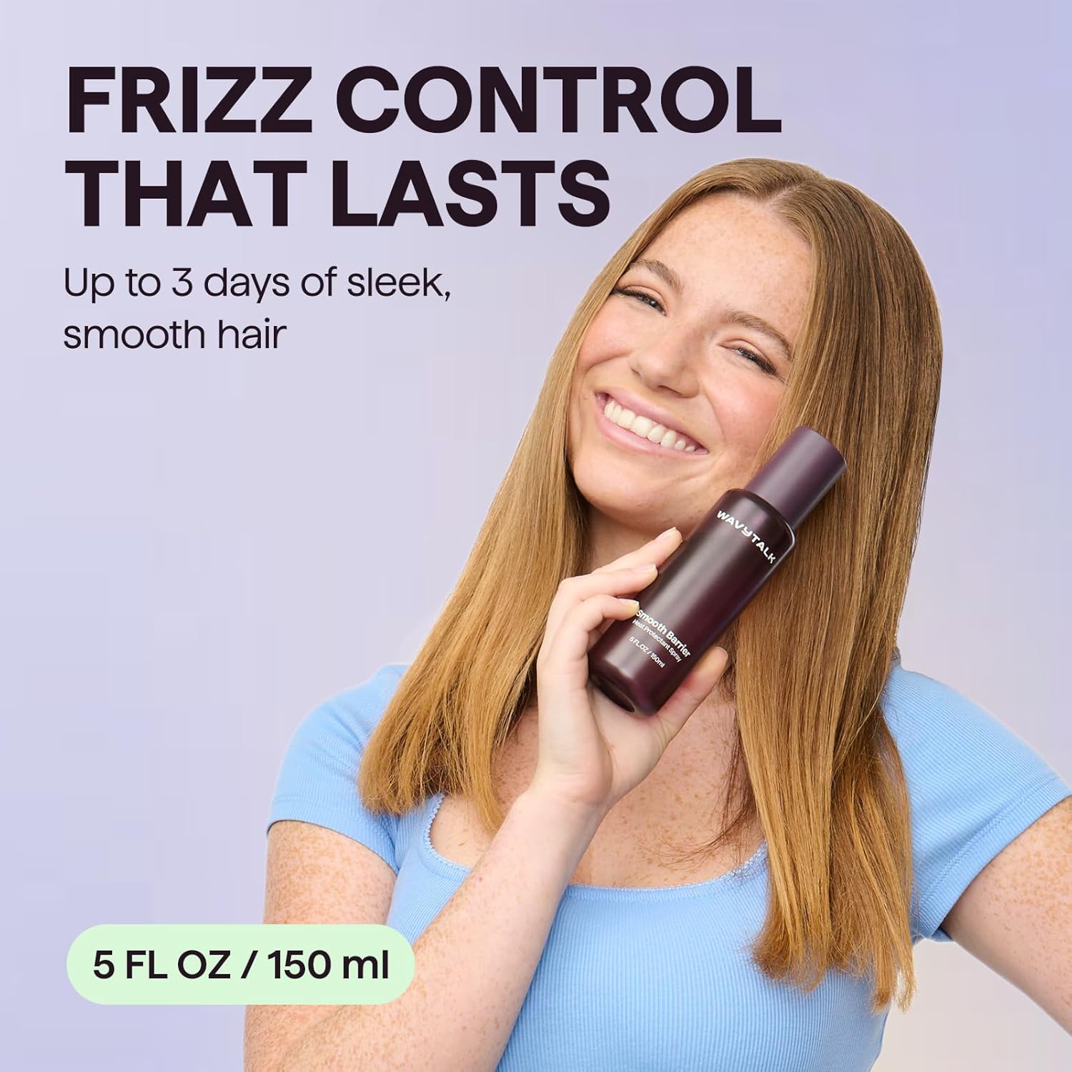 Wavytalk Blowout Express Ionic Thermal Brush and Heat protectant Spray for Hair 1.69 Fl Oz