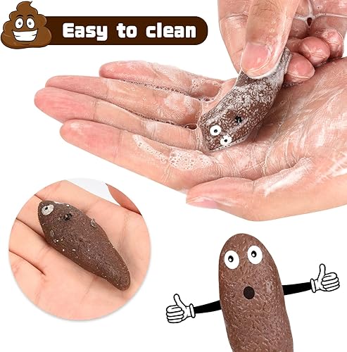 Miniatura 7 de KXCOFTXI 20 piezas de juguetes novedosos de tirachinas para dedos, caca de juguete para Halloween, caca falsa para juguetes novedosos y diversiones,