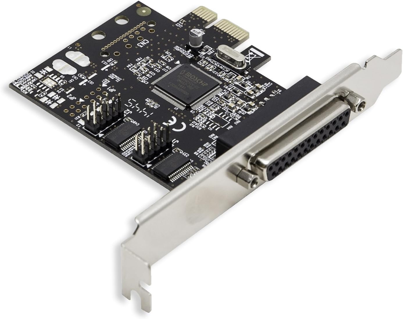 Syba SD-PEX50030 2 Port DB9 Serial and 1 Port DB25 Parallel PCIe x1 Controller Card Black