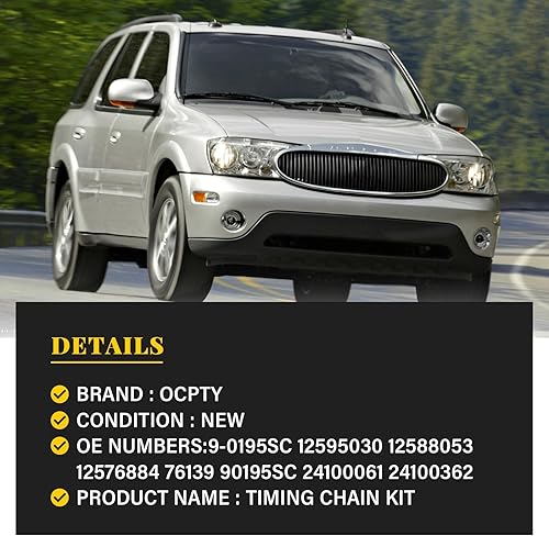 Miniatura 4 de OCPTY Kit de cadena de distribución para 9-0195SC para 2002-2008 para Buick Rainier Colorado Trailblazer Canyon Envoy para Hummer H3 para Isuzu