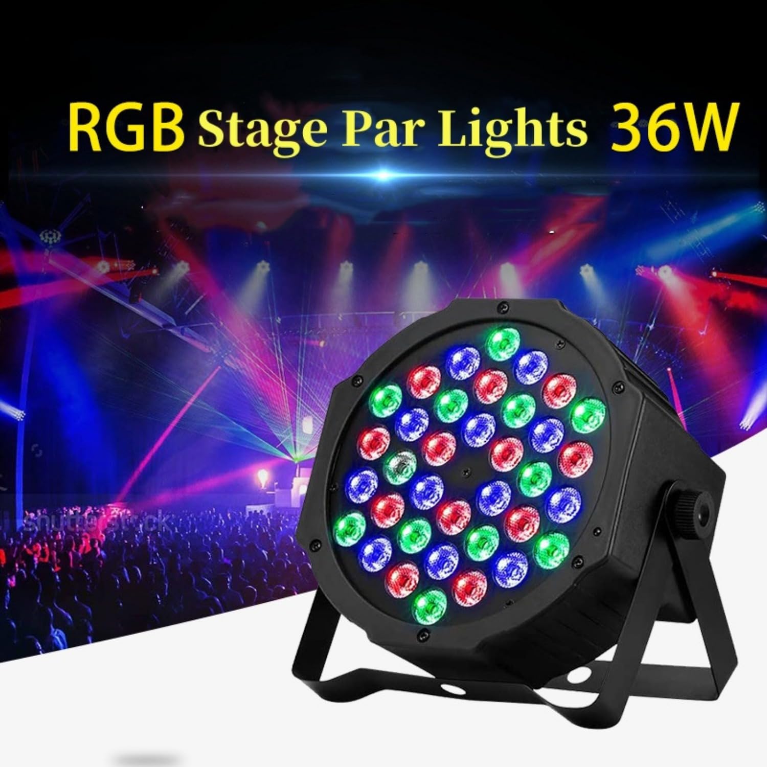 LED Par Licht 36 LED Bühnenlicht Discolicht Partylicht RGB Digital Multiple x512 mit Fernbedienung, LED Strahler DJ Licht für Party Bar Stage Weihnachten,Halloween, Wedding(1 Pack)