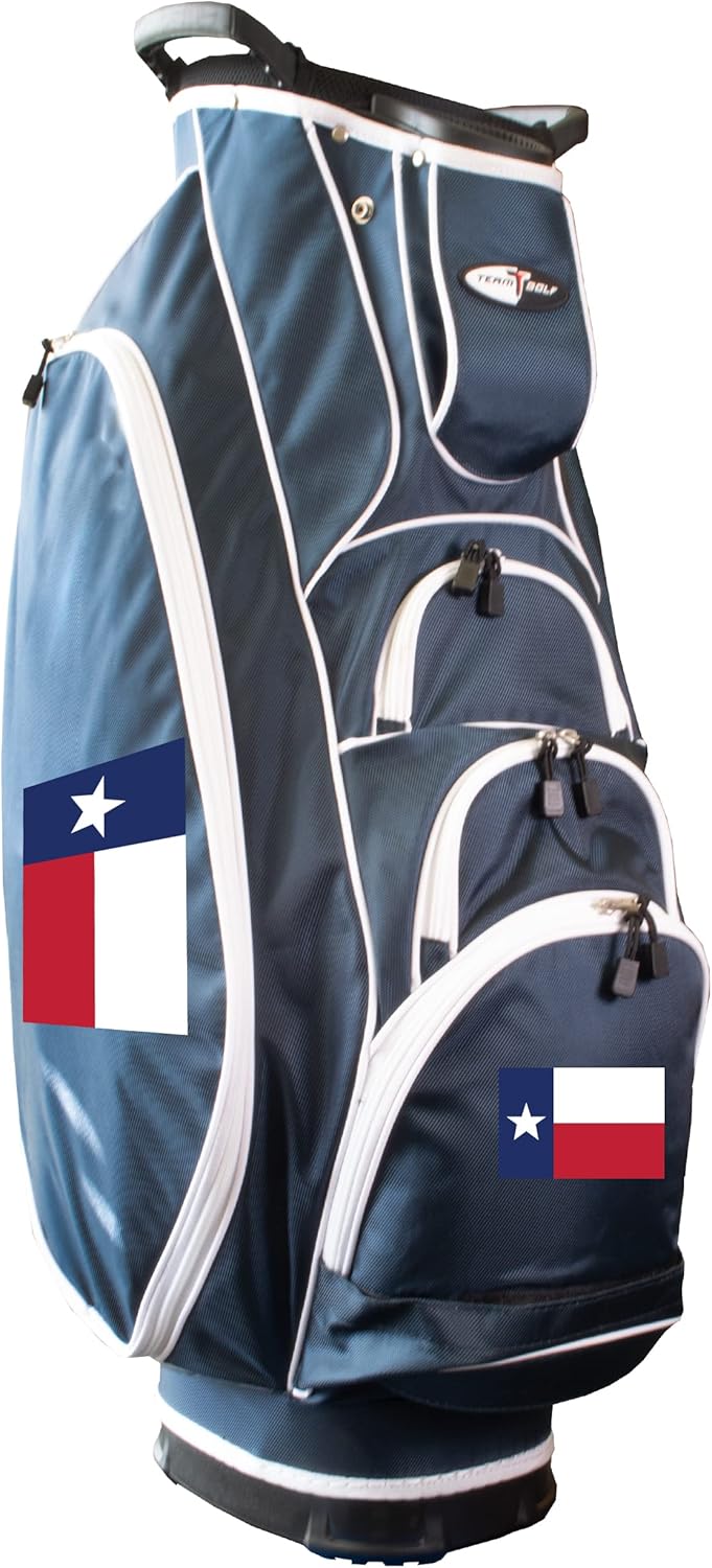 Team Golf Generic Lightweight, 10-Way Club Divider, Spring Action Stand, Insulated Cooler Pocket, Velcro Glove and Umbrella Holder & Lift Assist Handles