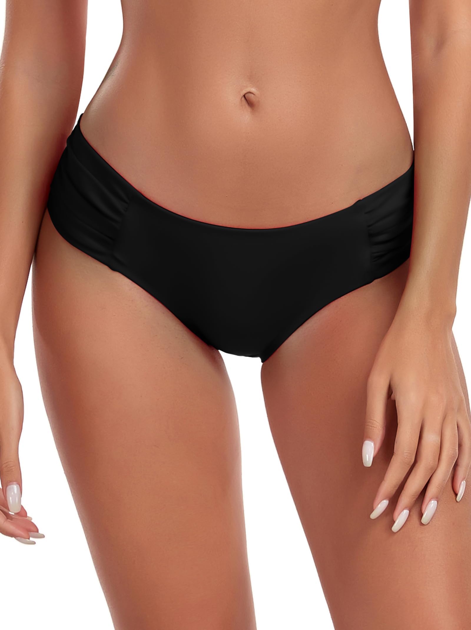 Ocean Blues Damski dół bikini z marszczonymi bokami