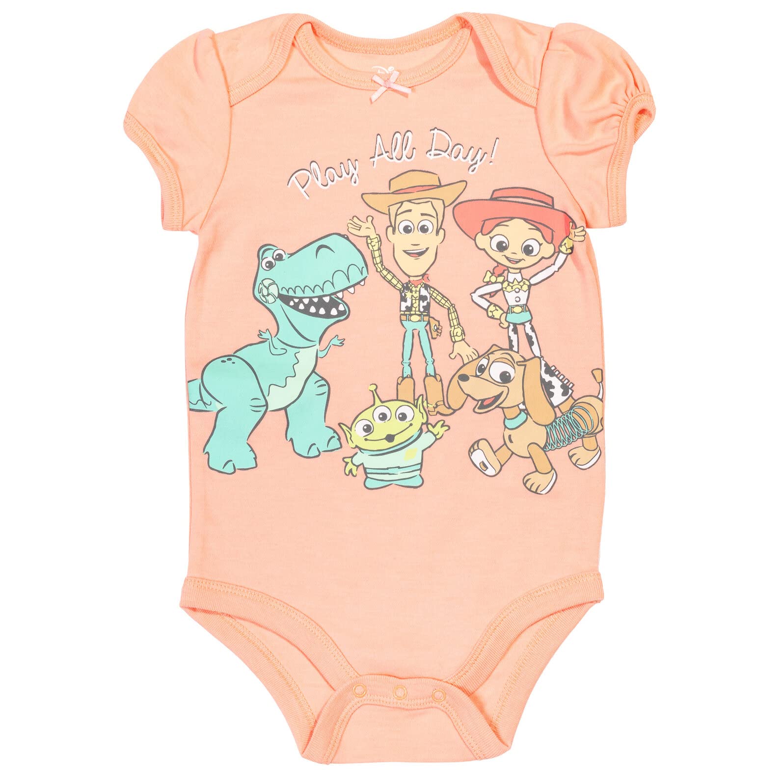 Toy Story Baby Mädchen Bodysuit, Jessie Bo Peep Buzz Woody, 5er-Pack, Weiß, Blau, Gelb, Rosa'