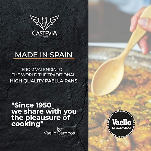 Miniatura 2 de Vaello La Valenciana - Paellera de acero esmaltado, 27.6 in, color negro