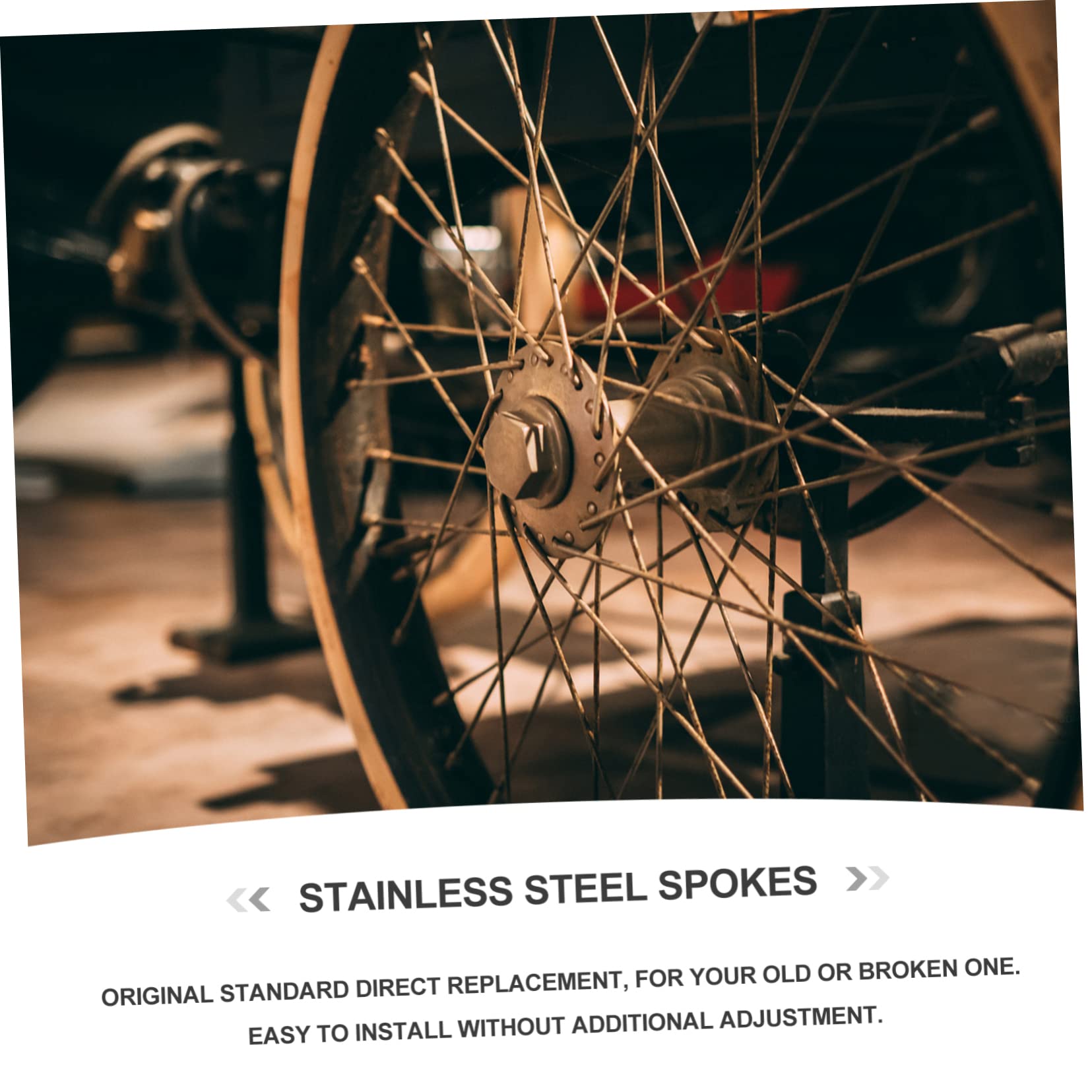 NAMOARLY 30Pcs Premium Wheel Spokes for Bicycles High Strength Steel Spokes for Mountain Bike Accessories Smooth Surface Polished Design