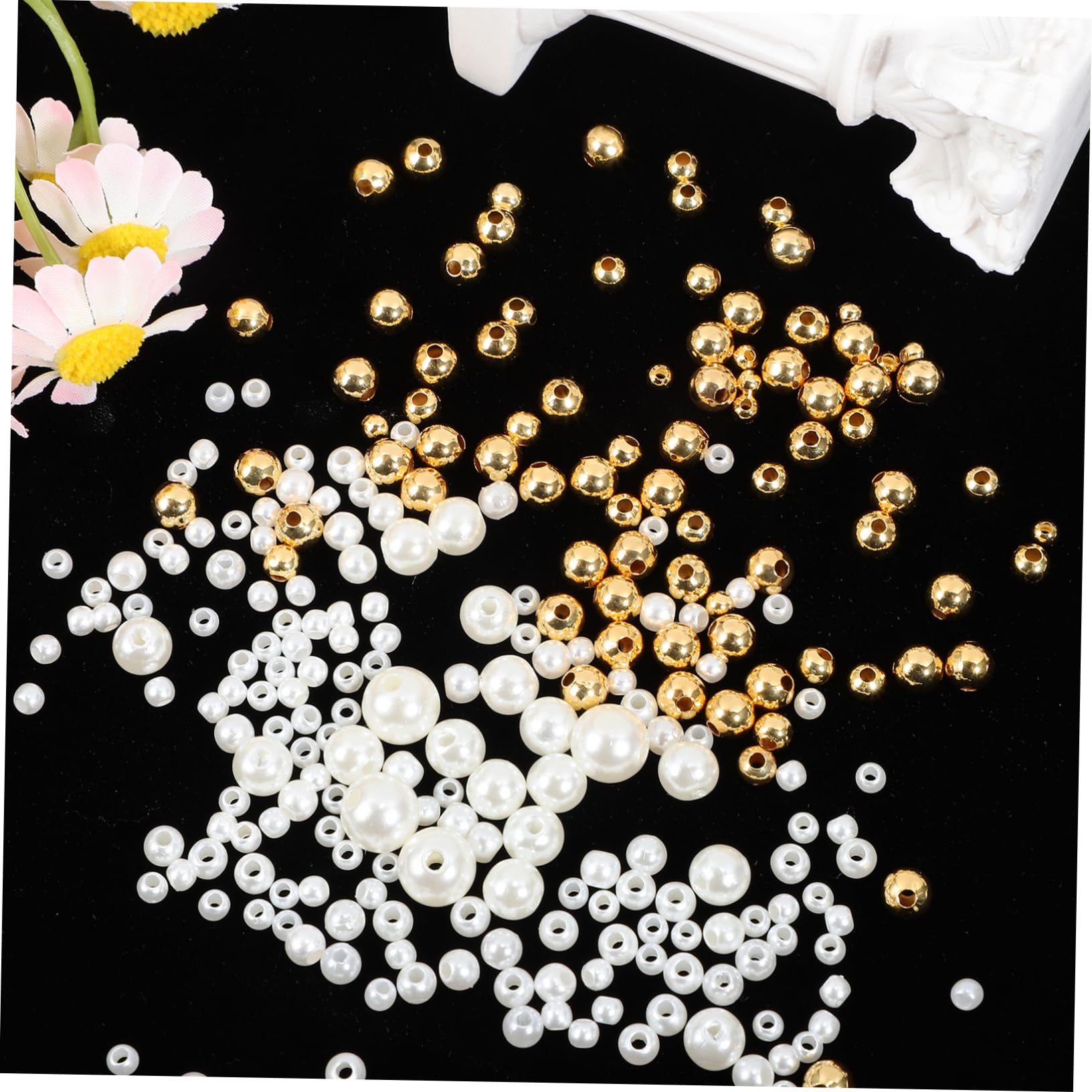 Angoily 5 Set Perline Per Gioielli Fai Da Te Da Perline Rotonde Piccole Distanziatori Per Collane Bracciali Accessori Creativi Per Bigiotteria 900 Pezzi*5