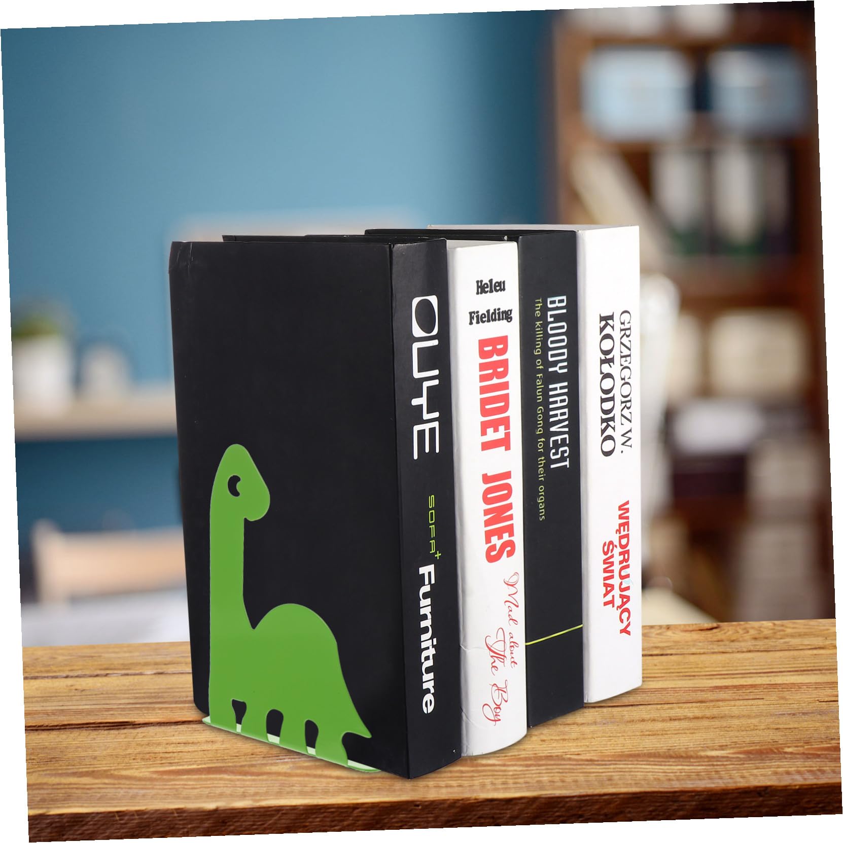 Fermalibri in Metallo di Dinosauro da Antiscivolo per Mensole e Scrivania Libri Decorativo e Robusto per Ufficio Studio e Casa