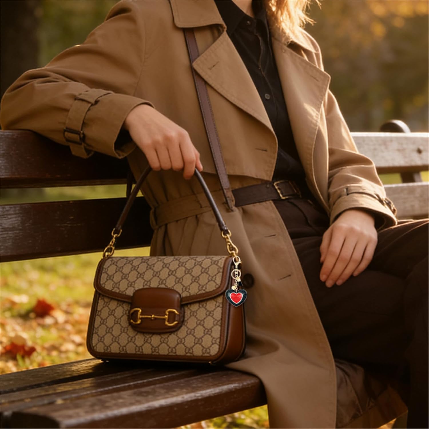 Crystal Heart Keychain for Women Red Glitter Heart Shaped Keychain Valentine's Day Jewelry Love Handbag Charm Gift - Image 4