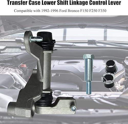 Miniatura 2 de Palanca de control de palanca de cambio inferior compatible con Ford Bronco F150 F250 F350 4WD 4X4 Control inferior de repuesto F6TZ7210HA,
