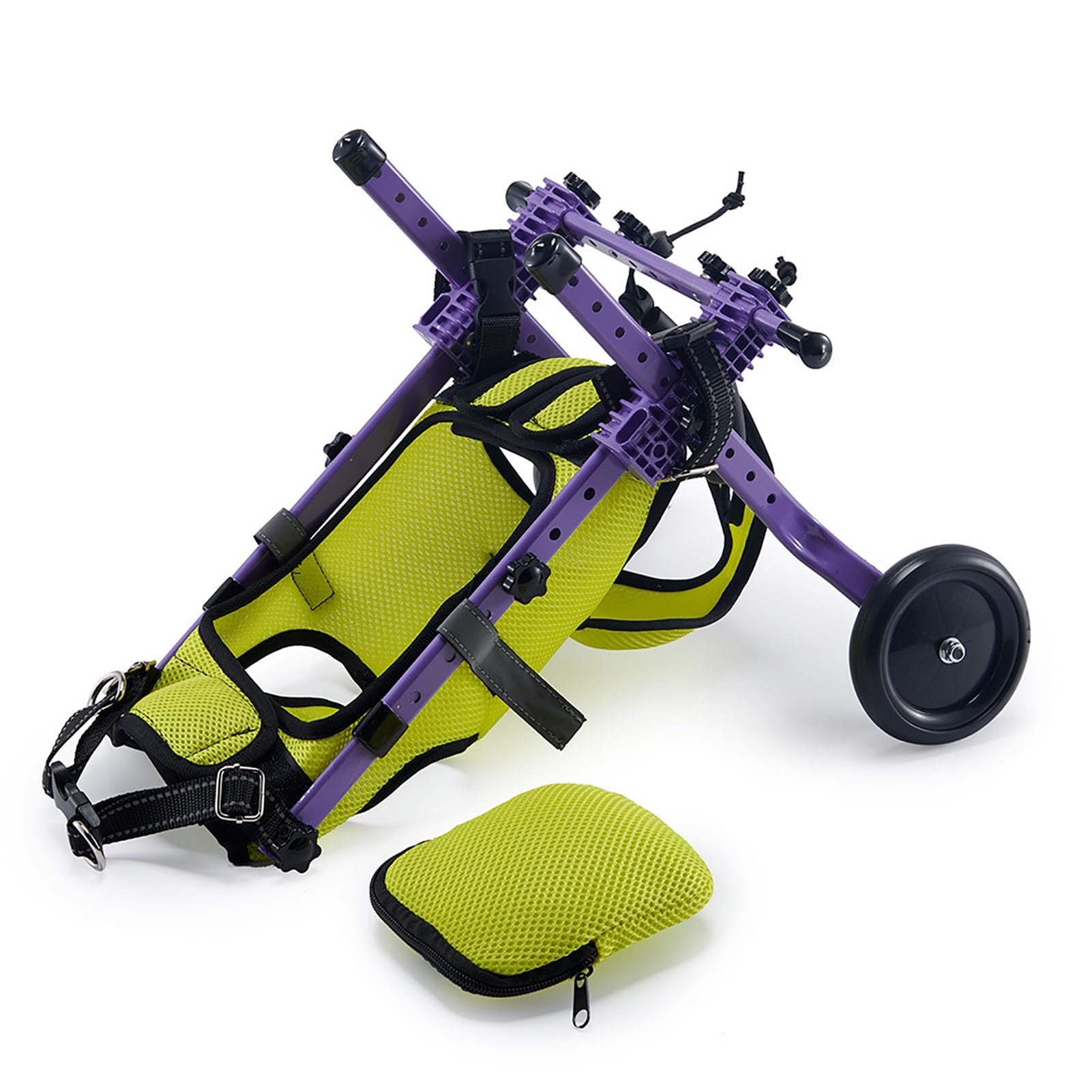 Silla de ruedas con soporte de movilidad para perros con soporte para piernas y bolsa de defecación, ayuda en la displasia de cadera y desafíos de movimiento