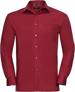 Russell Mens Long Sleeve Pure Cotton Work Shirt