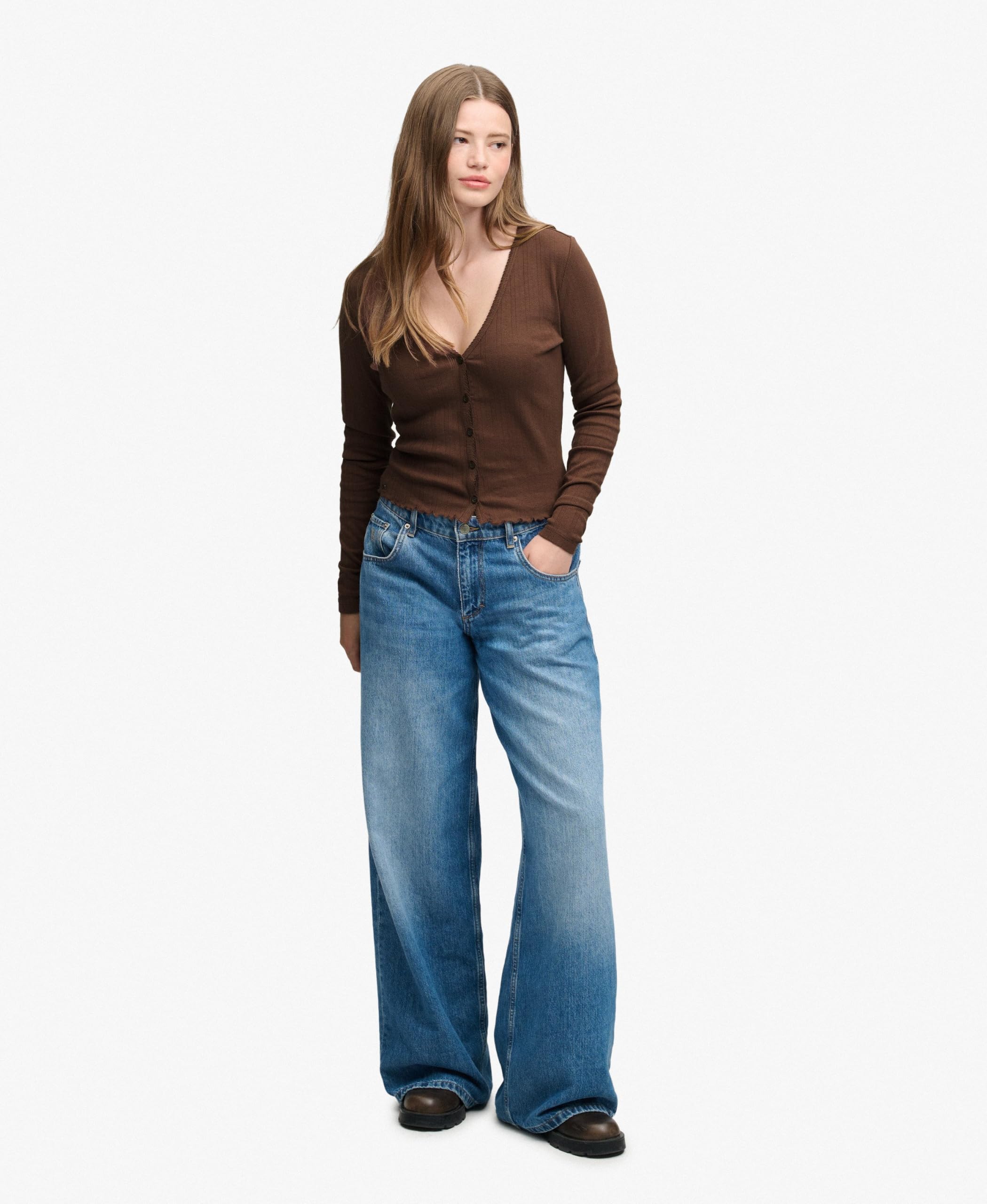 Superdry Koszulka Kobiety Ath Ess Pointelle Cardigan
