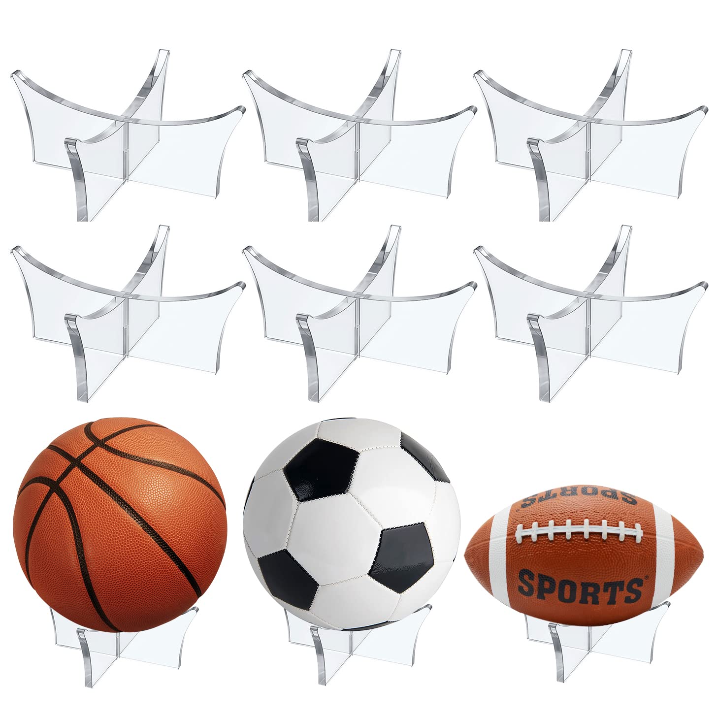 Support ballon acrylique de qualité supérieure, présentoir épuré pour basketball