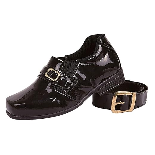 Sapato Social Infantil Menino Verniz com Cinto Preto