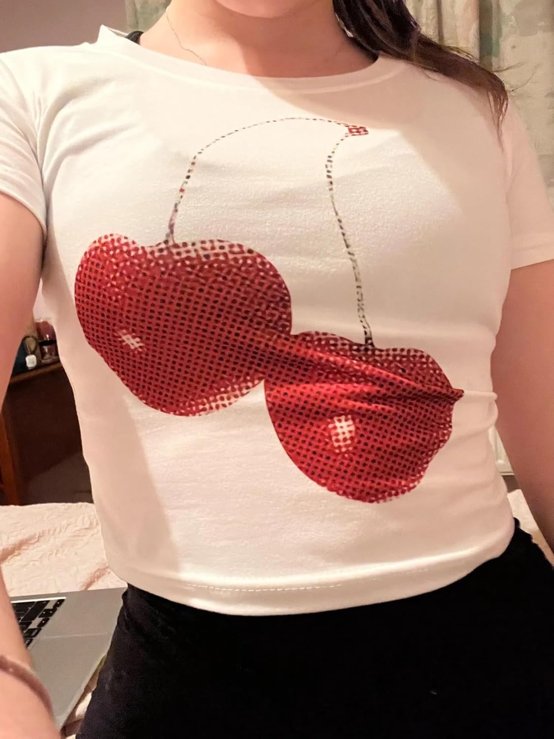 Baby Tees Y2k Shirt 2000s Fashion Cute Shirts 90s Outfit Woman Graphic Tees Y2k Vintage Clothes - Image 7