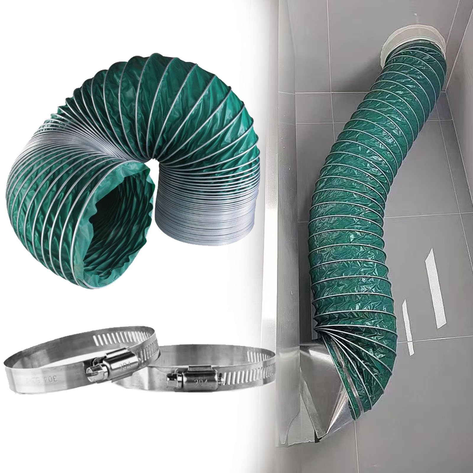 Tuyau de ventilation universel 150 mm extensible de 5m pour une extraction d'air étanche