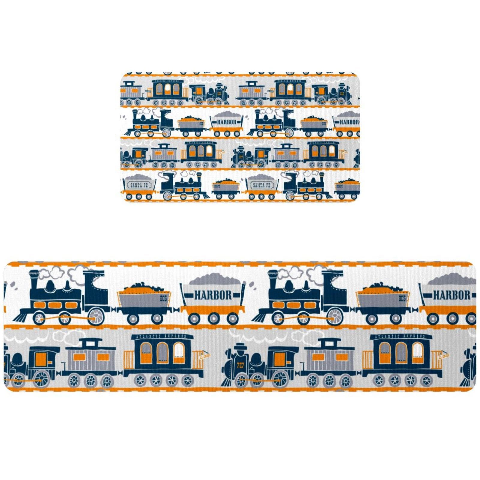Alfombrillas de cocina vintage de tren para dar un toque acogedor y retro a tu hogar