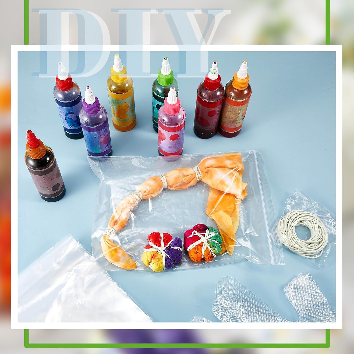 Silkfly 36 Pack White Cotton Tie Dye Blank Set Include 12 Pcs Bucket Hat,Drawstring Bag and Bandanas,DIY Craft Supplies for Tie Dye Party, Back to School, Large Groups
