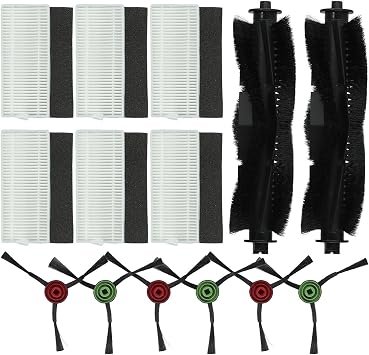 Robot Vacuum Replacement Parts, Side Brushes And Main Brush Kit, Materials, Easy Install, For SG60 SL60D Models