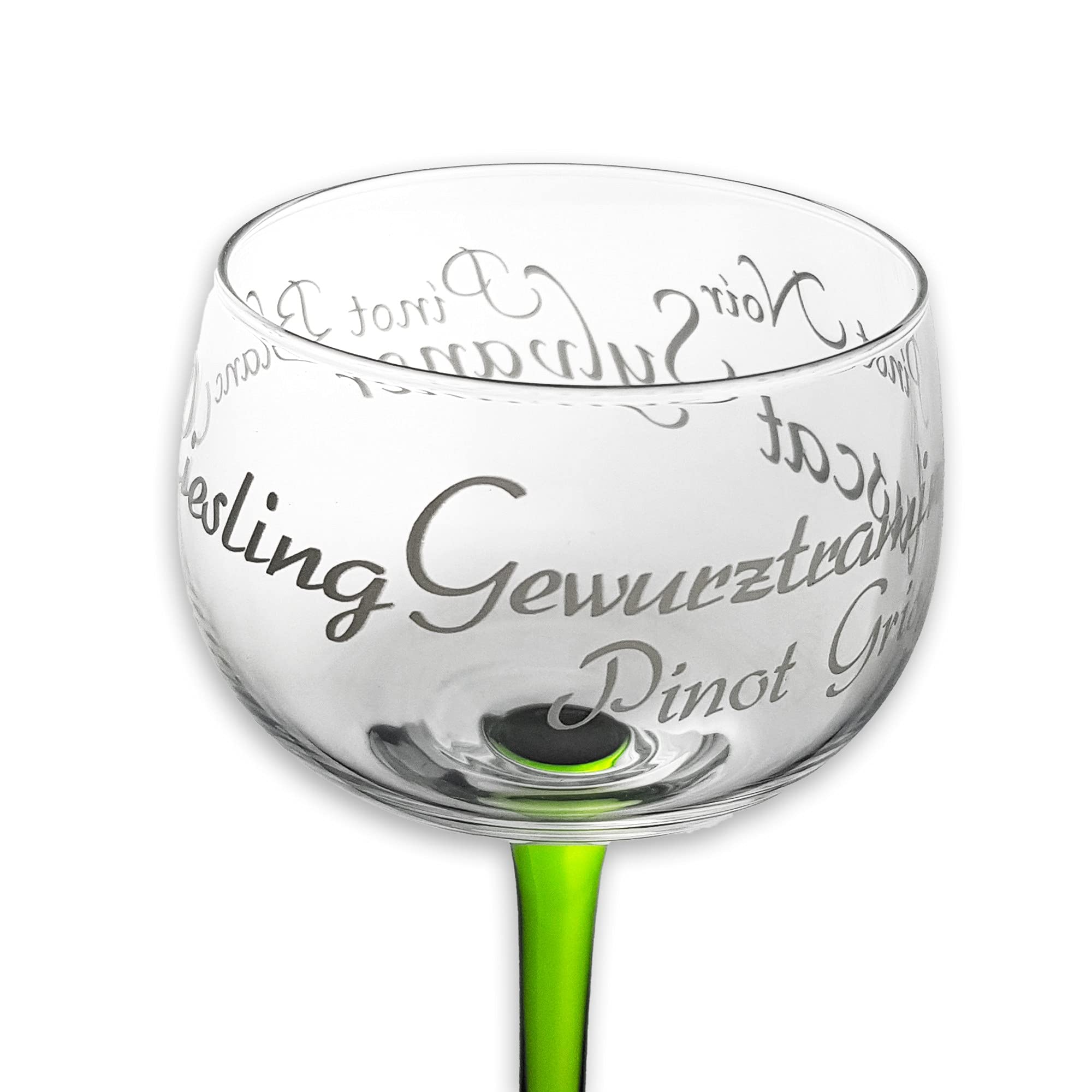 6 Verres à Vin d'Alsace décor CEPAGES