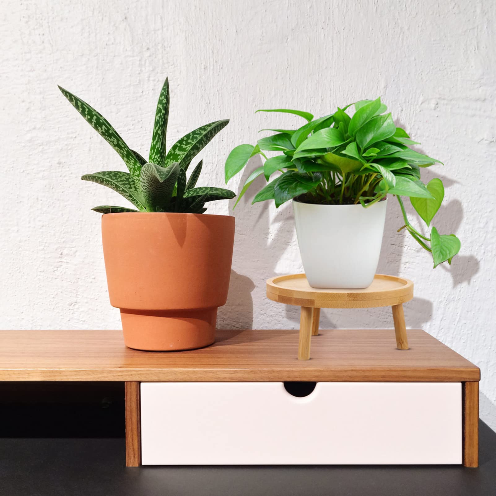 Plantenstandaard, plantenplank, tuinplank, houten bloempot, standaard