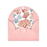 SYHEART Pearlescent Paper Festive Greeting Coral Reef Cards, Assorted Cards For All Occasions With Envelopes, Folded Design, Blank Inside.