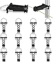 Tondiamo 12-Pack Black Tube Post Insulators for Electric Fences - Fits Chain Link, Square/Round Tubing up to 2"