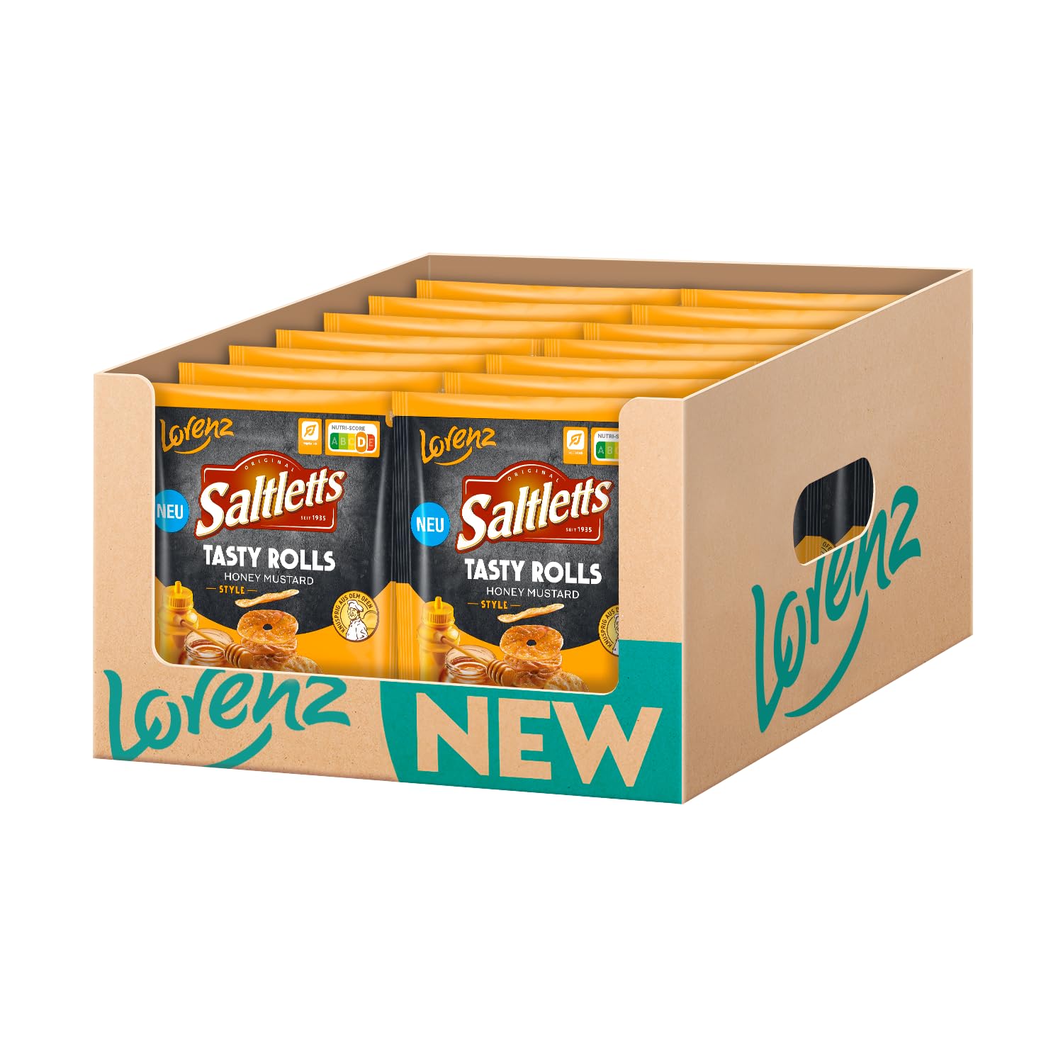 LORENZ | Saltletts Tasty Rolls Honey Mustard Style | 14 x 130 g | vegetarisch