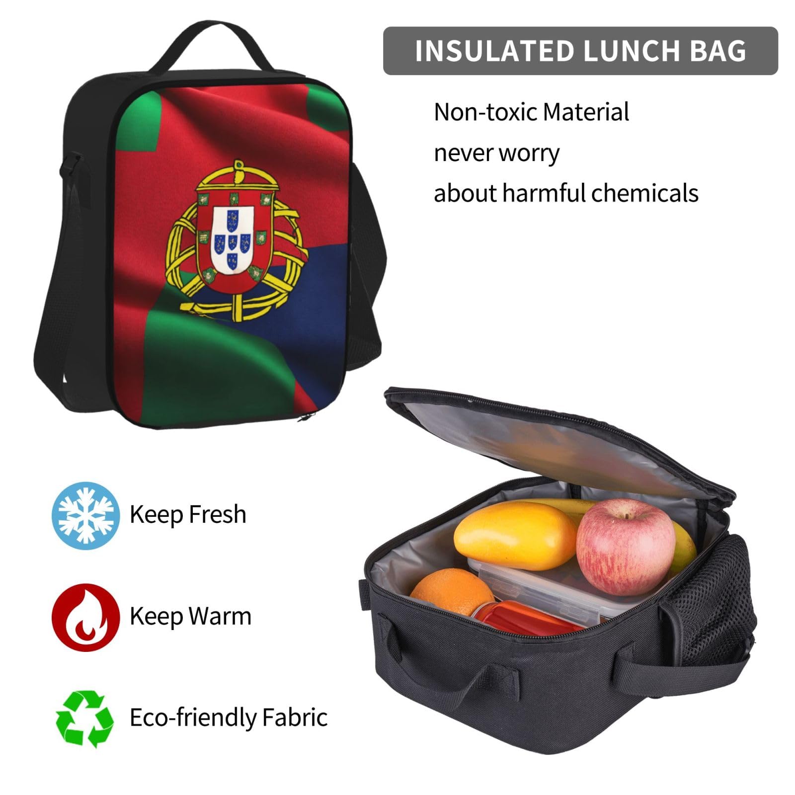 Zaino, borsa portapranzo, astuccio, set da 3 pezzi, per lavoro e