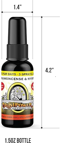 Miniatura 4 de BluntPower (Black Rain, paquete de 5) Ambientador concentrado para rociar habitación y automóvil, botella difusora a base de aceite, spray de baño